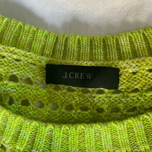 J.Crew Neon Yellow/Green Ombré Sweater - Picture 4 of 6